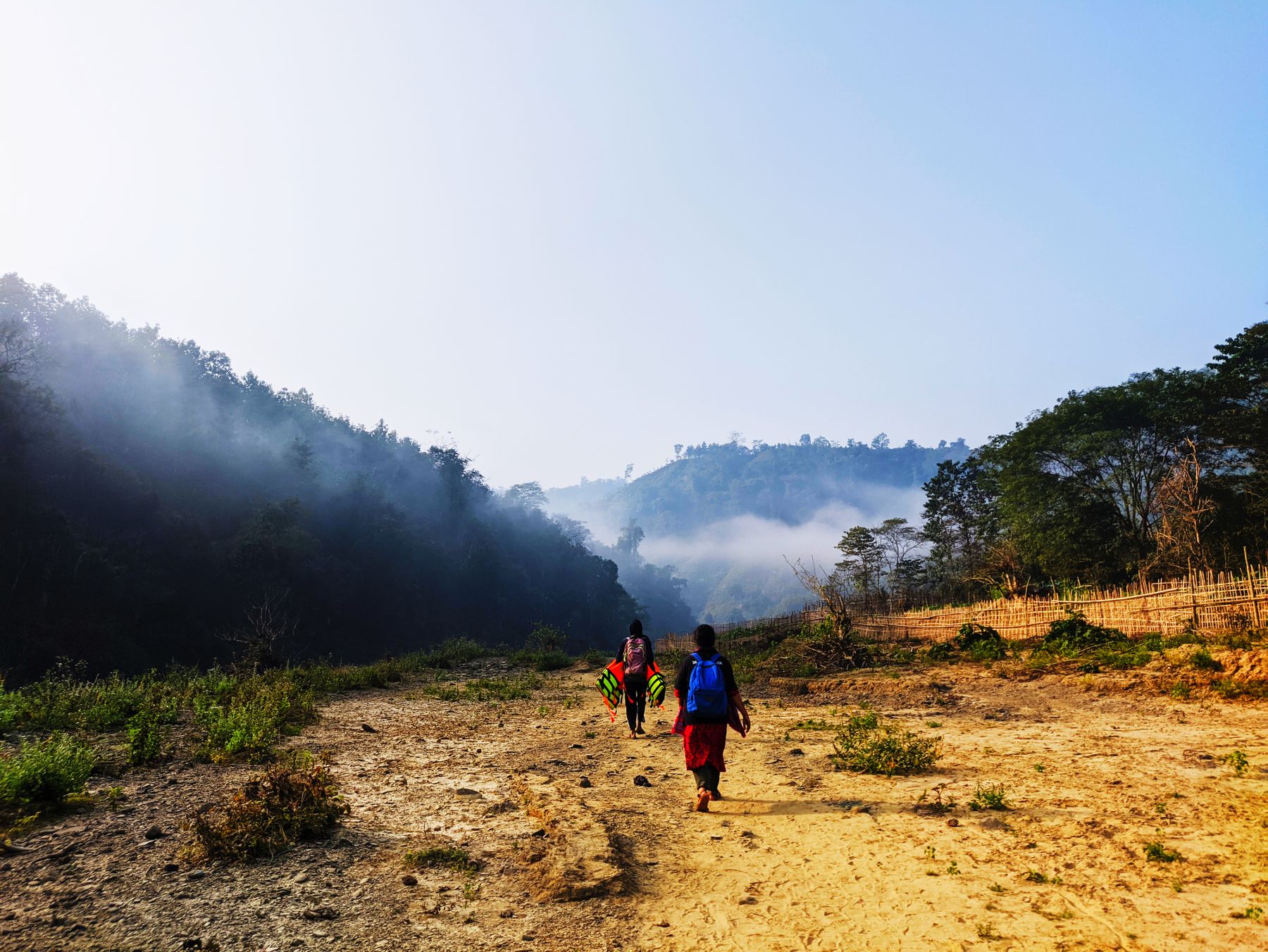 Hikers in the hills of Bandarban